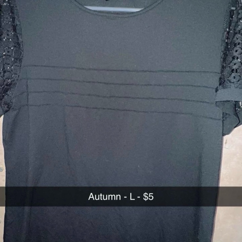 Chic Black Lace Sleeve Blouse